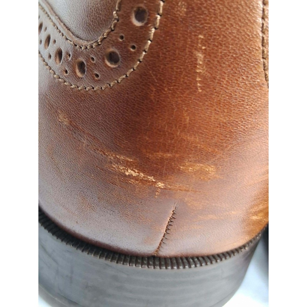 Cole Haan Mens Cap Toe Oxford Dress Shoes Brown Leather Lace Up Size 11.5 M READ - Picture 8 of 8